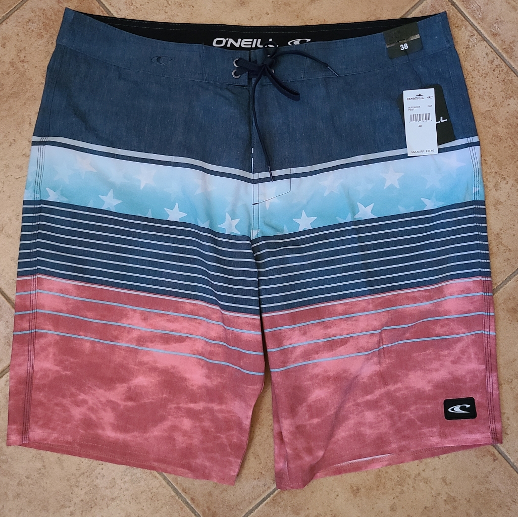 50 Off Nwt Oneill Brand Heist Americana Boardshorts